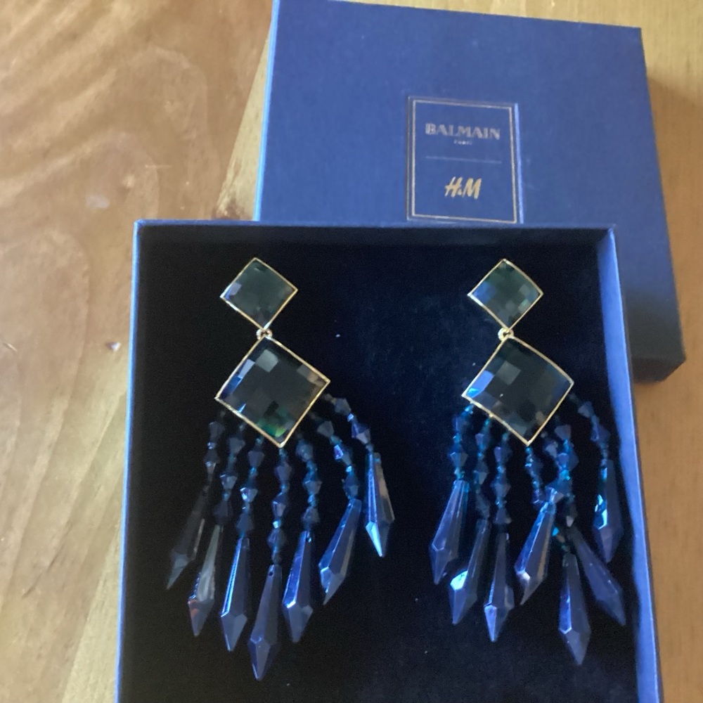 Balmain x H&M Green Earrings